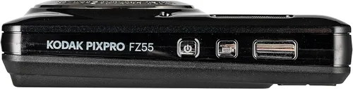Vista 6 de Kodak Pixpro FZ55 Cámara digital (negro) El paquete incluye: 2 tarjetas de memoria de 128 GB, 2 baterías recargables, cargador de batería, estuche