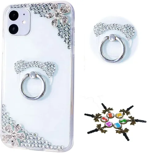 Vista 12 de Sparkle - Funda para teléfono compatible con Samsung Galaxy Z Flip 2 5G - Elegante - Funda 3D hecha a mano con diseño de diamantes de imitación