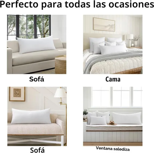 Vista 5 de MIULEE - Juego de cojines de 30.48 x 40.64 cm (12 x 16 pulgadas), relleno de microfibra virgen de alta calidad, cojín rectangular para sofá, cama