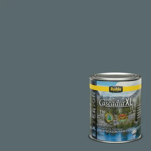 Vista 128 de Rodda Paint CASCADIA XL Pintura e imprimación satinada exterior en uno, cuarto de galón, Acapulco Dive