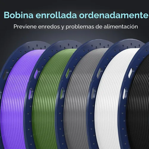 Vista 6 de SUNLU - Filamento PLA Plus para impresora 3D, 1.75 mm, bobina de 1 kg (2.2 lb), enrollado de forma ordenada, precisión dimensional ±0.02 mm