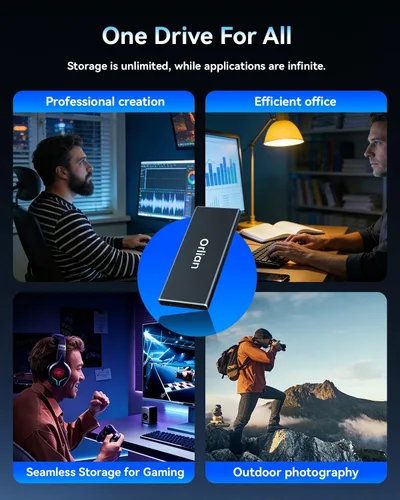 Vista 7 de Orlian Unidad de estado sólido SSD portátil externa de 120 GB USB 3.1 Gen 2 de hasta 500 MB/s de estado sólido de alta velocidad para teléfono