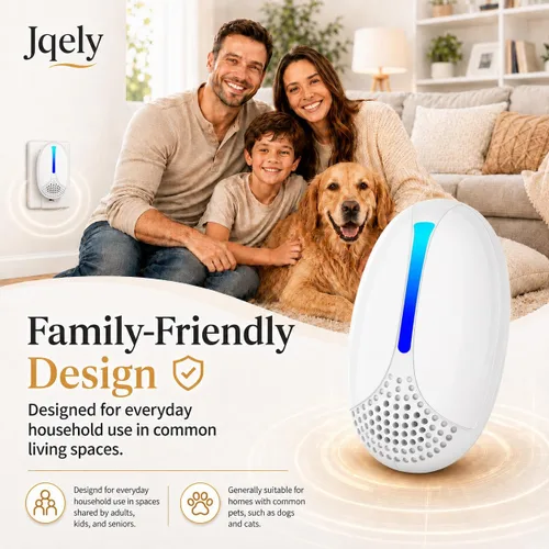 Vista 8 de Repelente ultrasónico de plagas para interiores, trampas para ratones Blanco
