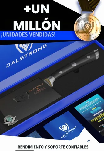 Vista 6 de Dalstrong - Cuchillo de carnicero, 4.5 pulgadas, serie Gladiador Elite, cuchillo de cocina resistente para regalo, mango negro, cuchillo afilado
