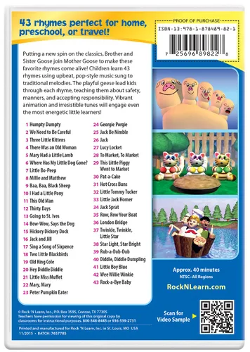 Vista 2 de Nursery Rhymes DVD by Rock 'N Learn