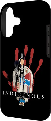 Vista 2 de Funda para iPhone 17 con diseño de sangre india de mano roja indígena nativa americana