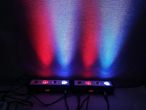 Vista 4 de Luz LED para escenario de lavado de pared, 4 piezas, X3W RGB 3 en 1 LED y casa de aluminio completo de 7 modos DMX512 para discoteca/fiesta/teatro
