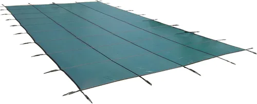 Vista 4 de Cubierta de seguridad rectangular para albercas, para proteger contra la suciedad, Verde