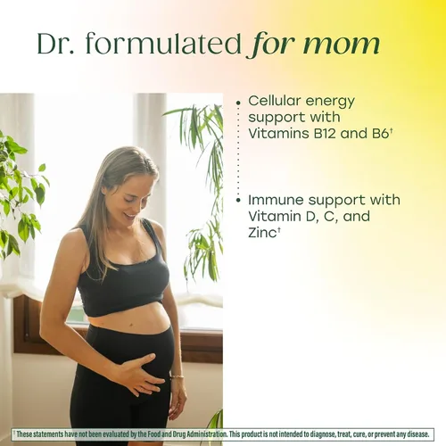 Vista 4 de MegaFood Baby & Me 2 vitaminas prenatales para mujeres con ácido fólico y colina para el desarrollo cerebral del bebé; además de fruta real, sabor