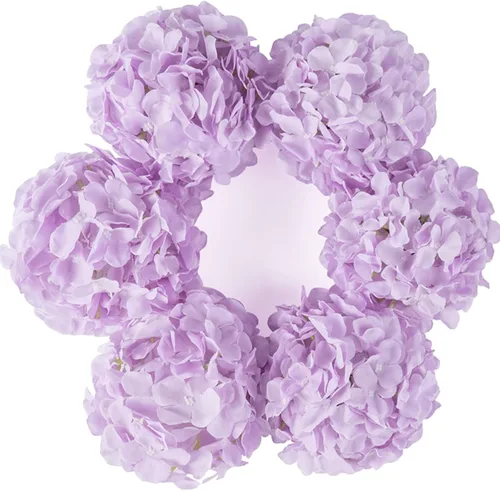 Vista 35 de DuHouse Hortensias artificiales de seda con tallos, hortensias falsas para bricolaje, centro de mesa de boda, decoración del hogar, paquete de 6