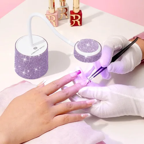 Vista 6 de Lámpara de uñas LED UV, mini luz UV para esmalte de uñas de gel, secador de uñas LED recargable, secado rápido, lámpara de uñas UV para el hogar