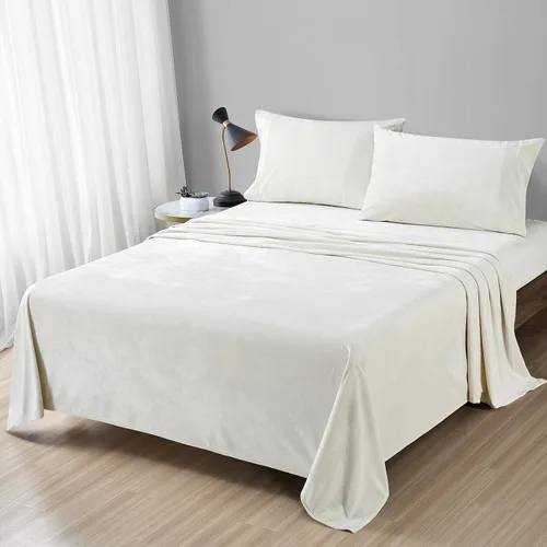 Vista 7 de Fredsure - Juego de sábanas de terciopelo envejecido, 4 piezas, Queen, color negro, ultra suave, cálido