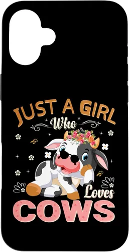 Vista 22 de Just A Girl Who Loves Cows Case for iPhone 16