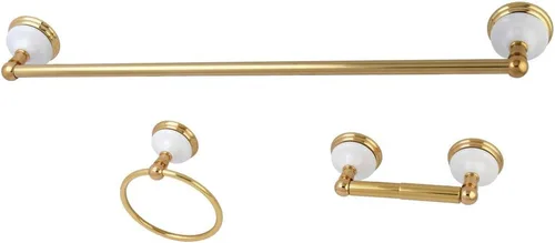 Vista 5 de Kingston Brass BAK111148SN Victorian - Juego de accesorios de baño de 3 piezas, níquel cepillado