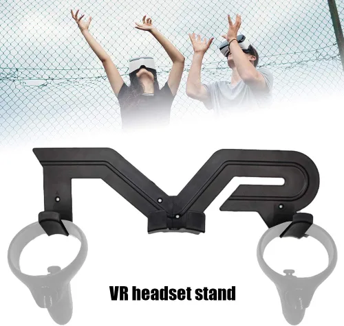 Vista 6 de CALIDAKA Soporte para auriculares VR, negro, soporte para dispositivos electrónicos portátiles, compatible con auriculares