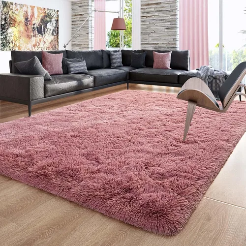 Vista 20 de Ompaa Alfombra Esponjosa, Alfombras de Área Súper Suaves y Peludas para Dormitorio y Sala de Estar - 6' x 9' Alfombra Grande de Felpa Peluda Shag