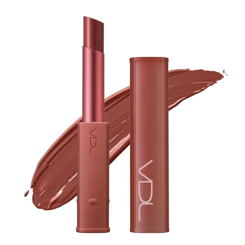 Vista 10 de VDL Lip Stain Comfort Slip Lipstick 13, Cafe Romano, lápiz labial ligero, mate y suave para una comodidad sin esfuerzo. Color de labios vibrante