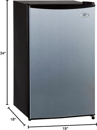 Vista 3 de SPT RF-334SSA: Refrigerador compacto de acero inoxidable de 3.3 pies cúbicos – Energy Star