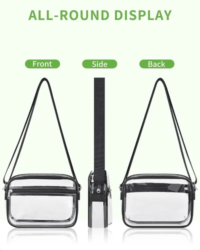 Vista 7 de MAY TREE Clear Bag for Stadium Events, Small Clear Purse Suitable for Concert Outfits, Sports, Work and Festivals