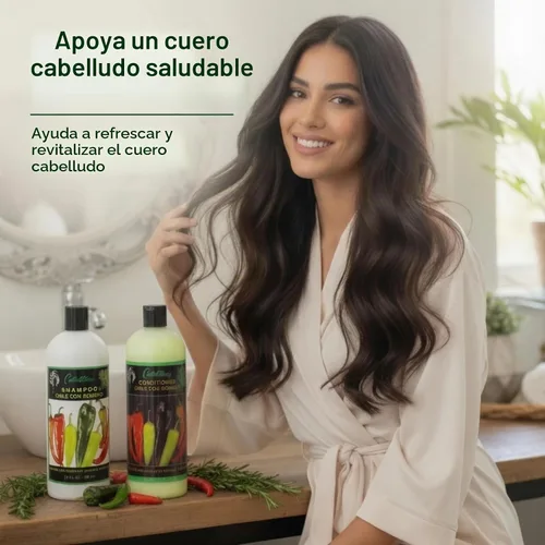 Vista 5 de Champú y acondicionador de romero Chile, 32 onzas líquidas
