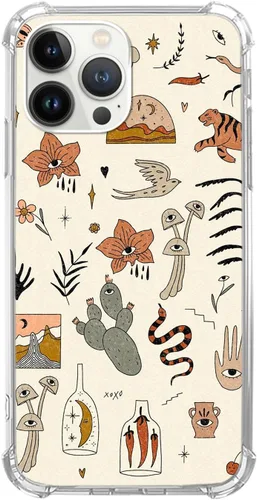 Vista 7 de Hippie Alien UFO - Funda para teléfono compatible con iPhone 14 Pro Max, funda psicodélica psicodélica de planeta alienígena para adolescentes