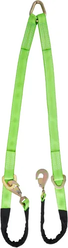 Vista 10 de Correa de Brida en V de 2" x 4' con Ganchos a Presión/Funda Cordura y Correa de Eje, Anillo en D en el Medio, Correas de Remolque de Servicio Pesado