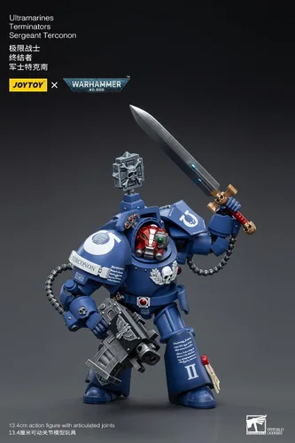 Vista 5 de JoyToy Warhammer 40K: Ultramarines Terminators SGT. Terconon Figura de acción a escala 1:18