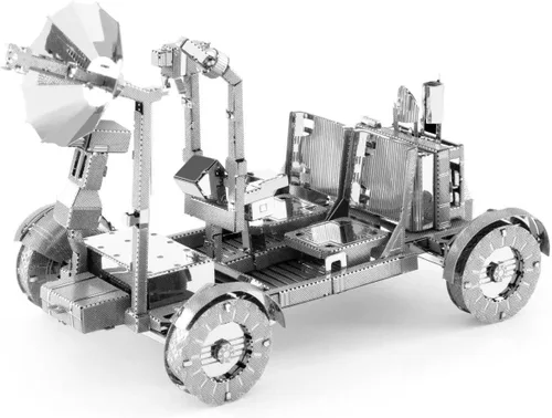 Vista 2 de Conjunto de 2 metal Earth 3d Laser Cut Modelos: Hubble & Apollo Lunar Rover