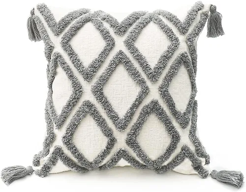 Vista 9 de PLWORLD - Funda de almohada con diseño boho de diamantes (1 unidad)