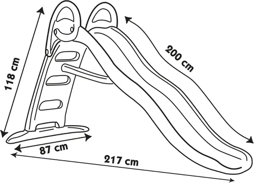 Vista 3 de Smoby - Funny Slide - 6.6 ft Slide - Juego al aire libre para niños - a partir de 2 años - 820404