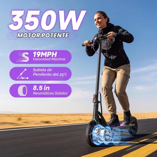 Vista 2 de Aovowheel Scooter eléctrico para adultos, plegable E Scooter Conmuting