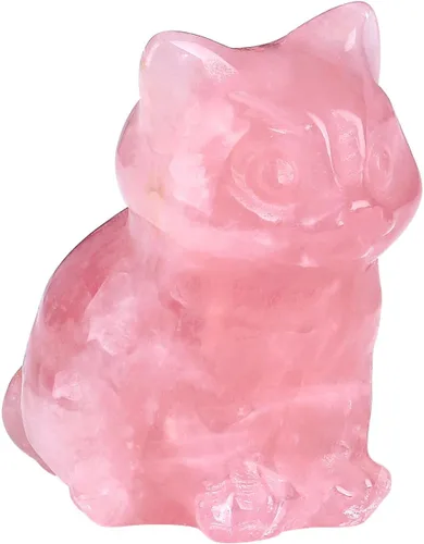 Vista 29 de QINJIEJIE Estatua de Gato de Obsidiana Negra Decoración de Cristales y Piedras Curativas Figura de Gatos Durmiendo Piedra Estatua Regalo Gemas