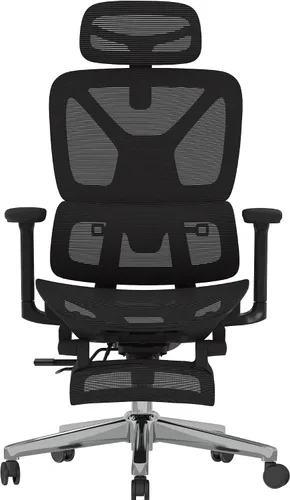 Vista 10 de FLEXISPOT ErgoX - Silla de oficina ergonómica premium con reposapiés, reposabrazos 3D ajustables, soporte lumbar dinámico, función de reclinación e