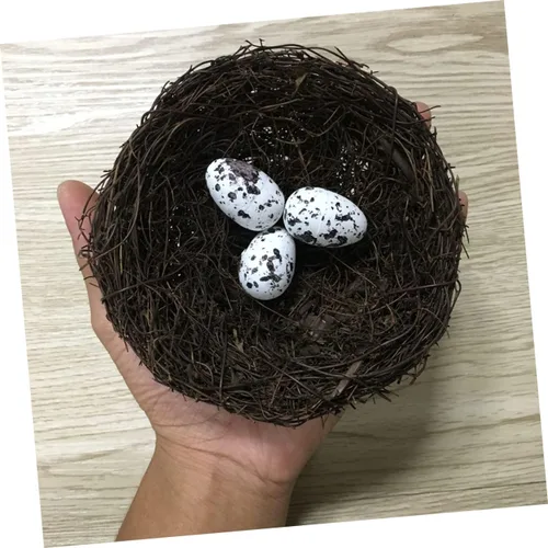 Vista 8 de Holibanna Nidos de pájaros para manualidades, nido para pájaros, chocolate, nidos de Pascua, nidos de pájaros naturales, nido de pájaros, huevos