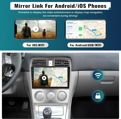 Vista 4 de UNITOPSCI 4-Core+64G para Subaru Forester 2004 2005 2006 2007 2008 Android Car Stereo Radio Wireless CarPlay Android Auto GPS, 9 pulgadas pantalla
