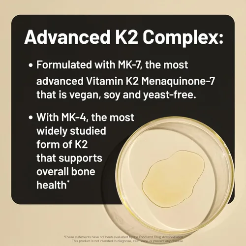 Vista 7 de NatureWise Suplemento de vitamina K2 de 600 mcg con MK-7 100mcg y MK-4 500mcg - Fórmula mejorada biodisponible - Complejo K para la salud ósea