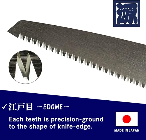 Vista 2 de KAKUGEN JAPAN Sierra plegable con mango de madera natural Japón hecho dientes ligeros con borde de cuchillo