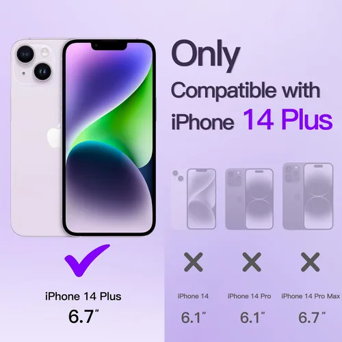 Vista 2 de JETech Funda transparente suave para iPhone 14 Plus de 6.7 pulgadas, protección completa para lente de cámara, compatible con carga inalámbrica