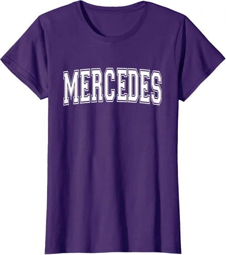 Vista 8 de MERCEDES TX TEXAS USA - Camiseta deportiva vintage estilo Varsity, Negro, S