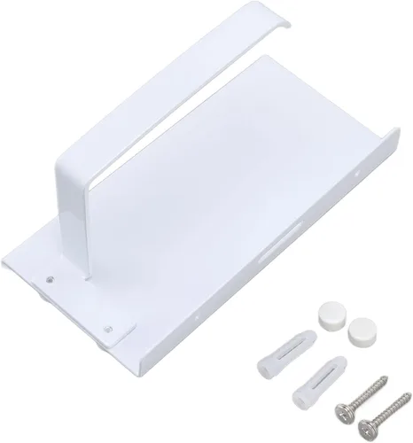 Vista 6 de Portarrollos de papel higiénico, soporte de papel higiénico de baño, soporte de papel higiénico de montaje en pared con estante, estante de acero