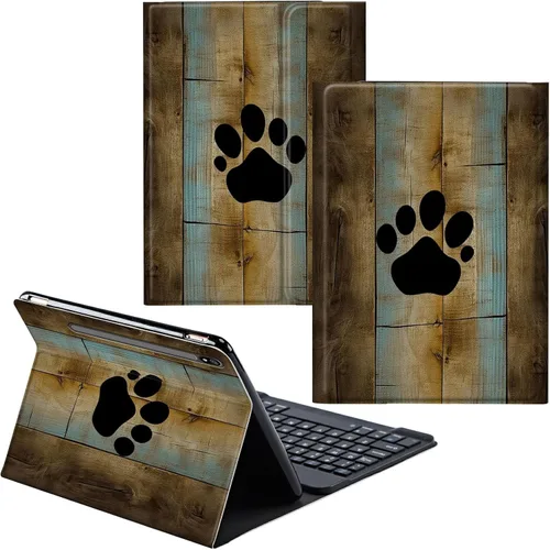 Vista 22 de Funda para Samsung Galaxy Tab S6 Lite 2022/2020 Teclado inalámbrico desmontable y cubierta de soporte de piel sintética Funda protectora