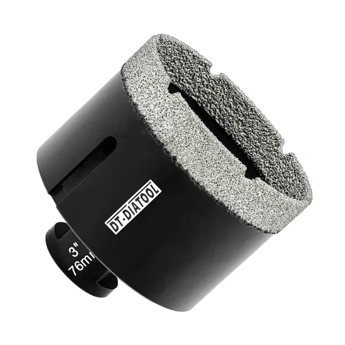 Vista 16 de DT-DIATOOL Broca de núcleo de diamante de 1/4 pulgada con hilo 5/8"-11 de vacío soldado para baldosas de porcelana, cerámica, gres, mármol, granito