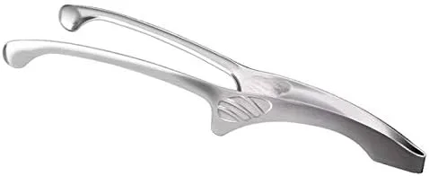 Vista 2 de 2 pinzas de acero inoxidable de 7.9 pulgadas para servir alimentos, pinzas de cocina de pie para parrilla, buffet