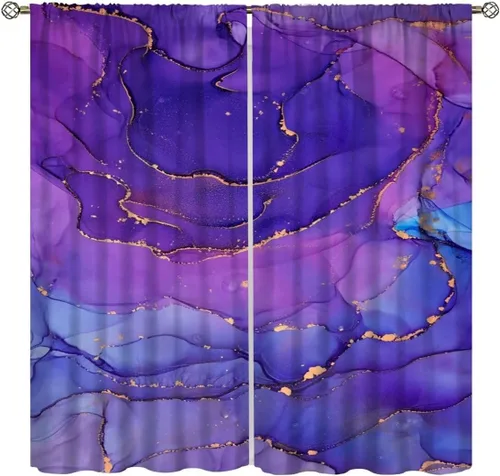 Vista 13 de Cortinas de mármol para dormitorio, arte abstracto moderno de lujo, textura de mármol blanco y negro, tratamiento de ventana para sala de estar