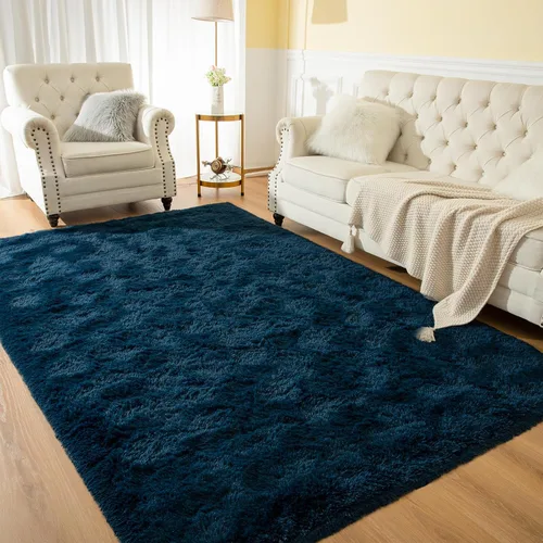 Vista 213 de Softlife Alfombra naranja para dormitorio, alfombra de felpa esponjosa para sala de estar para niñas, alfombra lanuda para niños, alfombra suave