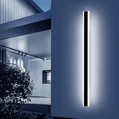 Vista 28 de Luces de Pared Modernas para Exterior de Casa, Apliques de Pared al Aire Libre de 23.6 Pulgadas, 3 Luces Color 3000K/4500K/6000K, Resistente al Agua