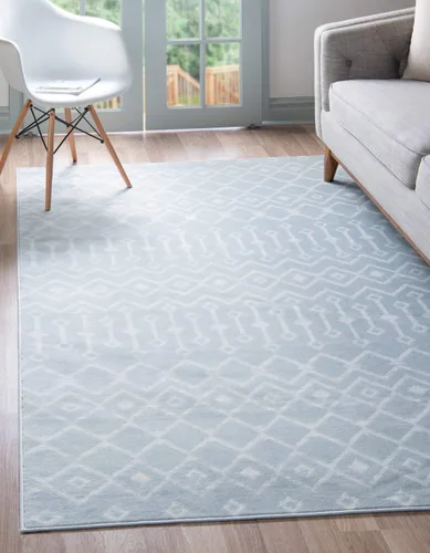 Vista 26 de Unique Loom Enrejado Marroquí Colección Trellis Geométrica Transicional Beige/Marfil Alfombra Área (10 pies 8 pulgadas x 16 pies 5 pulgadas)
