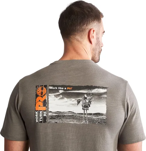 Vista 5 de Timberland PRO Camiseta de manga corta con estampado de molino de viento para hombre