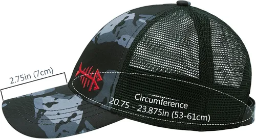 Vista 3 de BASSDASH Altimate - Gorro de pesca con espalda de malla para hombres y mujeres, gorra de béisbol ajustable