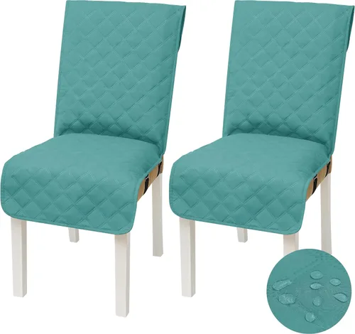 Vista 19 de Yonus Funda impermeable para silla de comedor, funda para silla de oficina, funda resistente al agua para silla de comedor, funda para silla